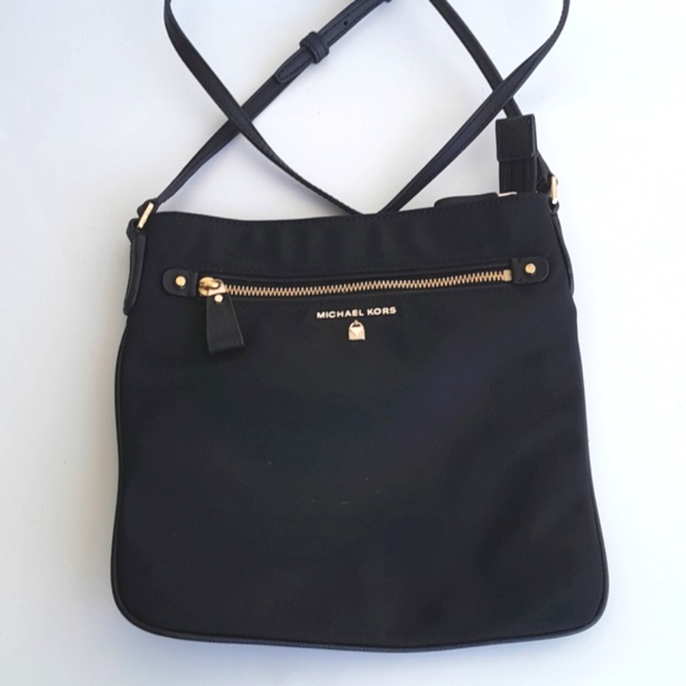 Michael Kors Kelsey Black Nylon Crossbody Bag